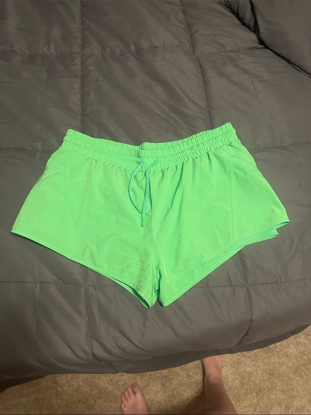 ZYIA Neon Green Women's Athletic Shorts